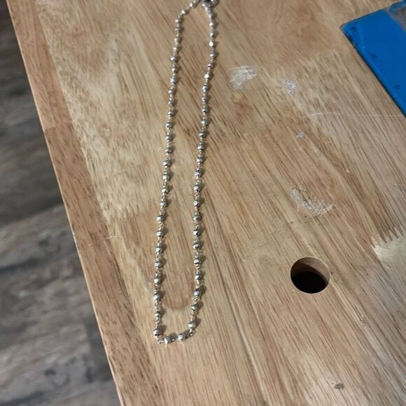 Silver Spark Pyrite Necklace, 18”, NEW, Handmade - Picture 4 of 7